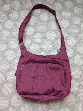 Travelon Purple Nylon Lightweight Travel Bag with Built In Wallet